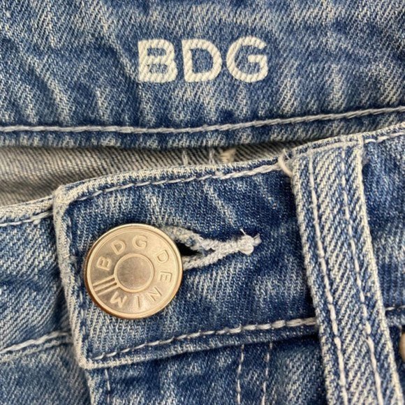 Urban Outfitters BDG Erin High Rise Shortie Crochet Jean Shorts - Picture 3 of 10